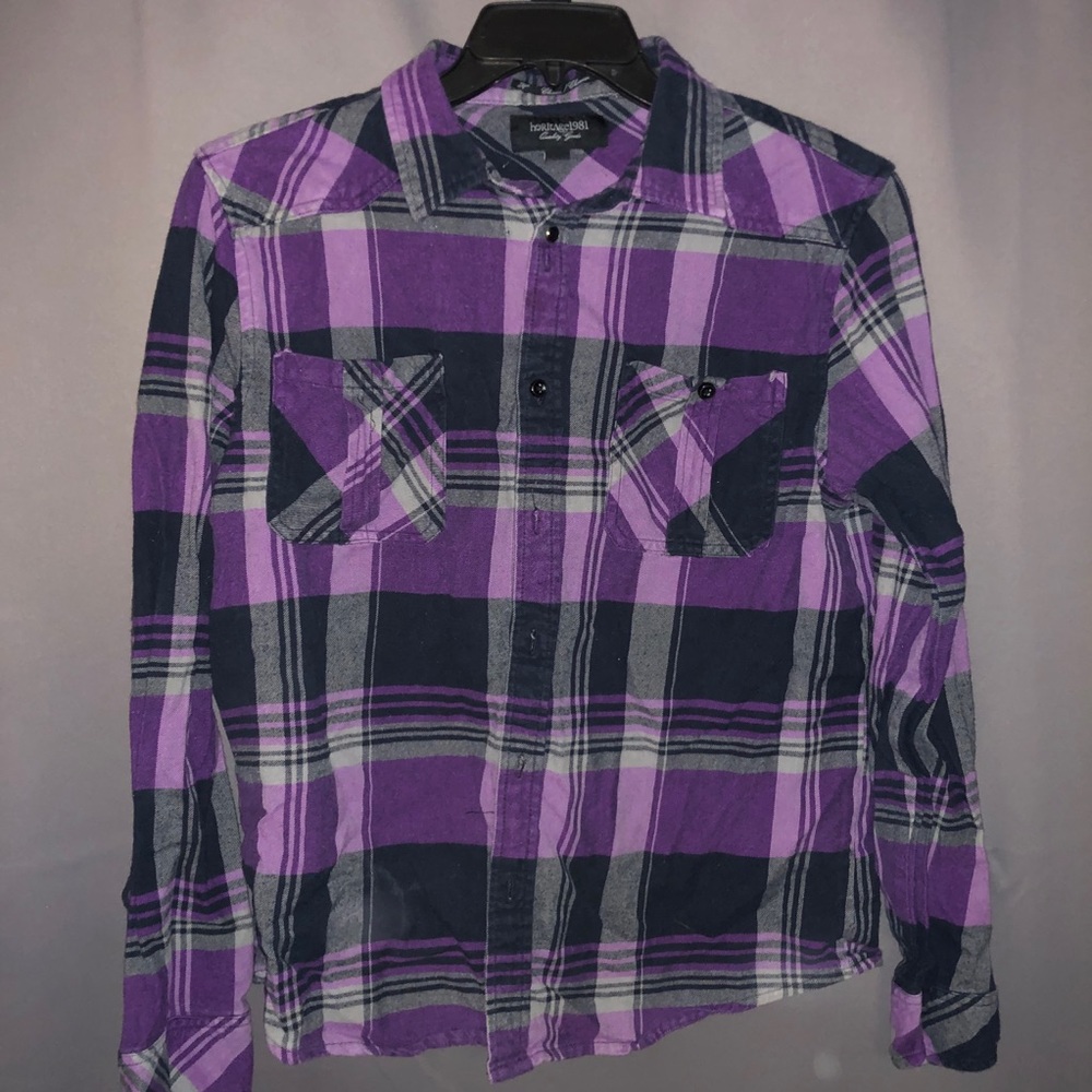 Purple/Black Flannel